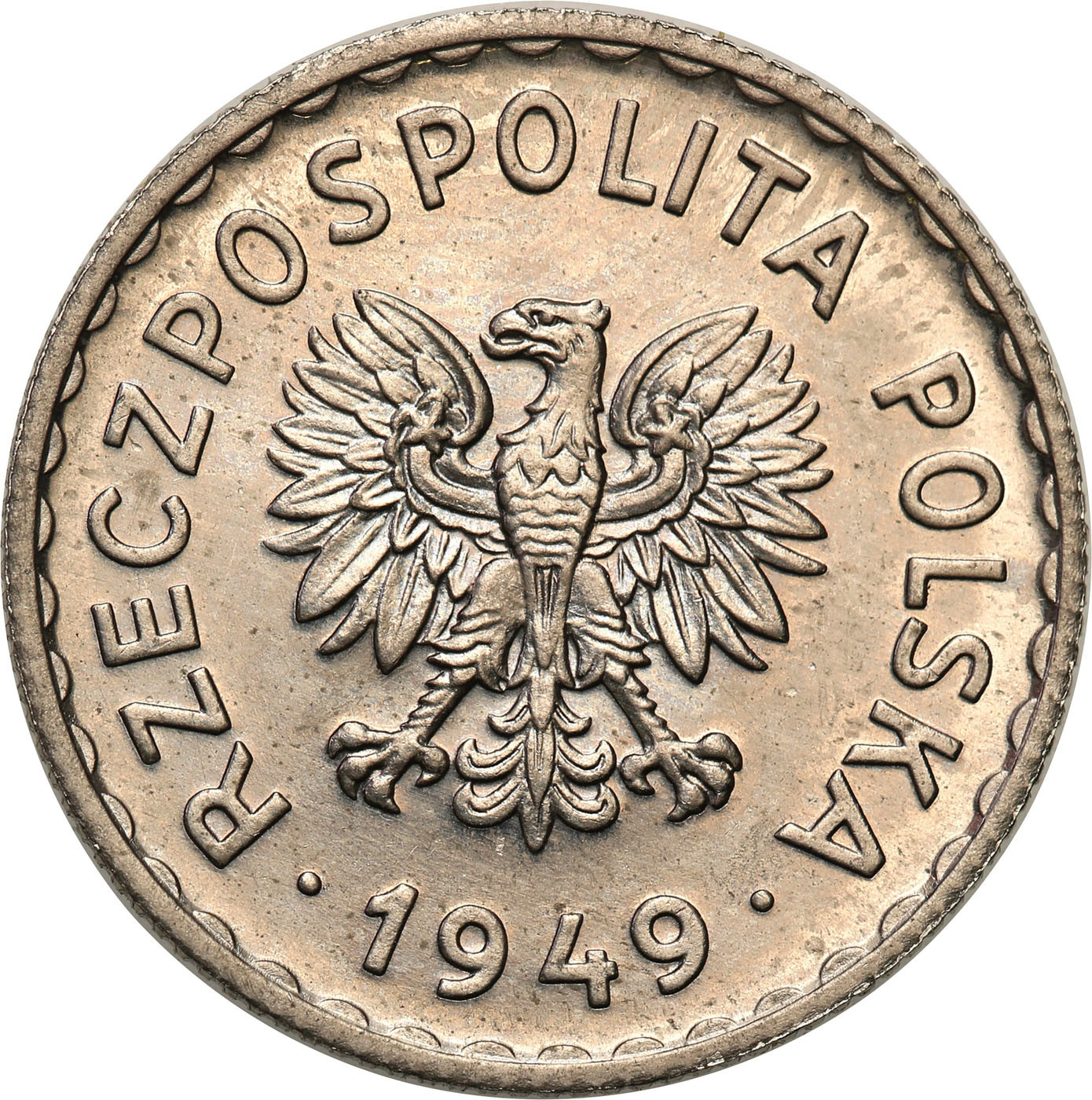 PRL. PRÓBA Nikiel 1 złoty 1949